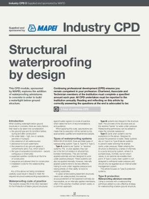 Industry CPD: Structural waterproofing by design
