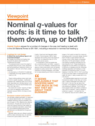 Nominal <i>q</i>-values for roofs: is it time to talk them down, up or both?