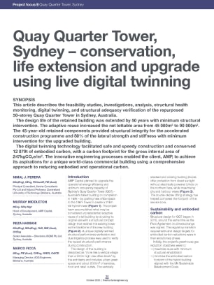 Quay Quarter Tower, Sydney – conservation, life extension and upgrade using live digital twinning