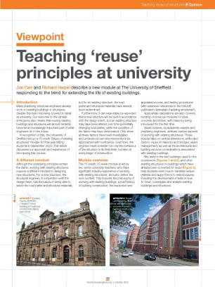 Viewpoint: Teaching 'reuse' principles at university