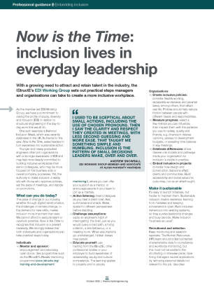 Now is the Time: inclusion lives in everyday leadership