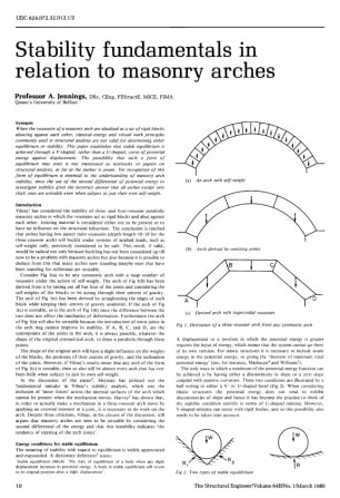 Stability Fundamentals in Relation to Masonry Arches
