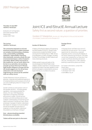 Joint ICE and IStructE Annual Lecture