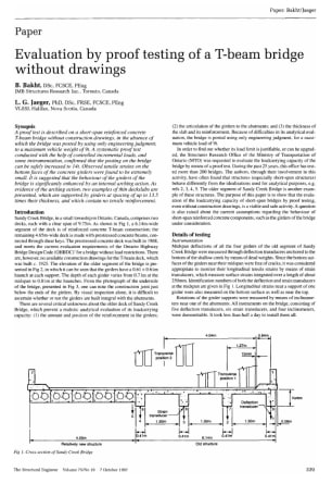 Evaluation by Proof Testing of a T-Beam Bridge Without Drawings