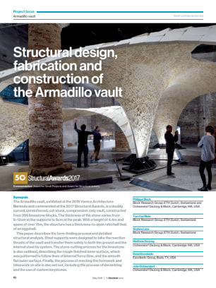 Structural design, fabrication and construction of the Armadillo vault