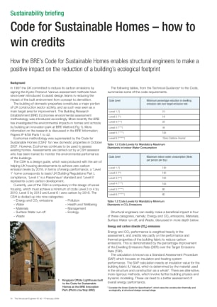 Code for Sustainable Homes - how to win credits