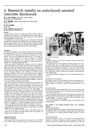 3. Research Results on Autoclaved Aerated Concrete Block