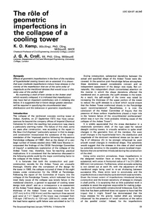 The Role of Geometric Imperfections in the Collapse of a Cooling Tower
