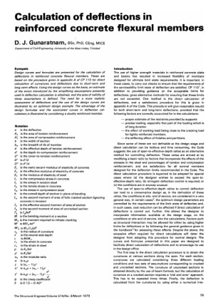 Calculation of Deflections in Reinforced Concrete Flexural Members