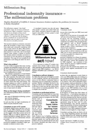 Millennium bug. Professional Indemnity Insurance - The Millennium Problem