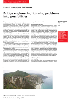 Bridge engineering: turning problems into possibilities