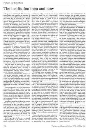The Institution Then and Now