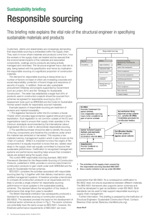 Sustainability: Responsible sourcing