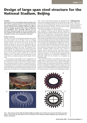 Design of large-span steel structure for the National Stadium, Beijing
