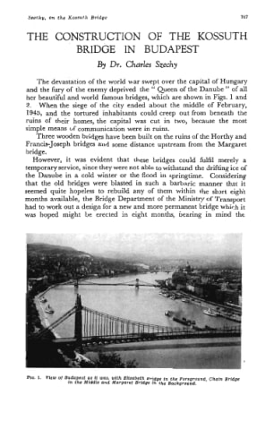 The Construction of the Kossuth Bridge in Budapest
