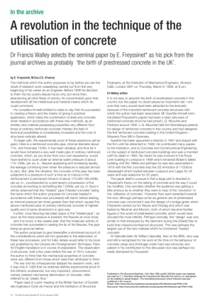 In the archive: A revolution in the technique of the utilisation of concrete