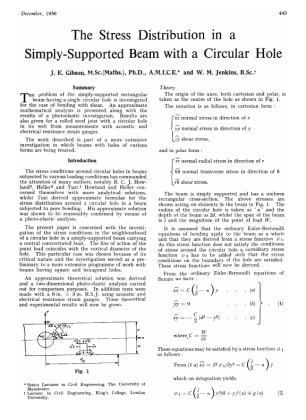 The Stress Distribution in a Simply-Supported Beam with a Circular Hole