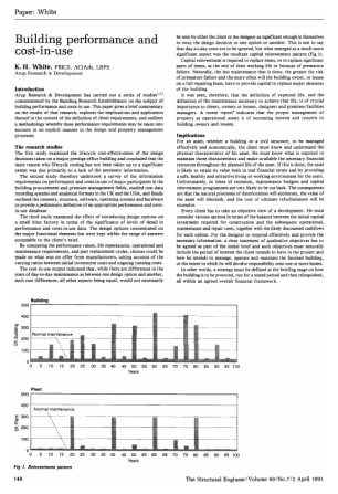 Building Performance and Cost-in-Use