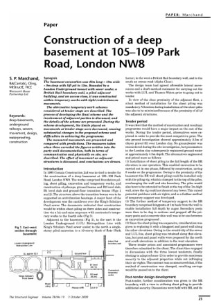 Construction of a Deep Basement at 105-109 Park Road, London NW8