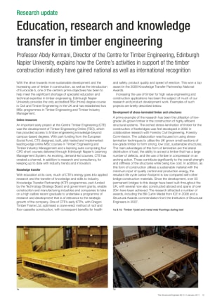 Education, research and knowledge transfer in timber engineering