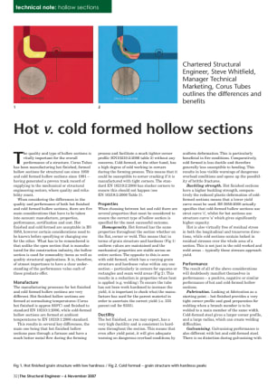 Hot v. cold formed hollow sections