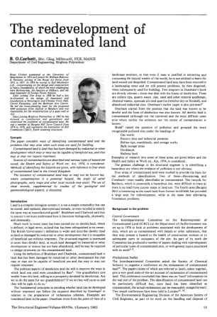 The Redevelopment of Contaminated Land