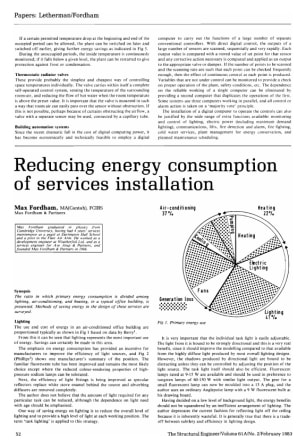 Reducing Energy Consumption of Services Installation