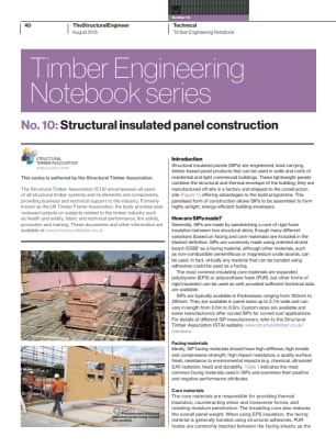Timber Engineering Notebook series. No. 10: Structural insulated panel construction
