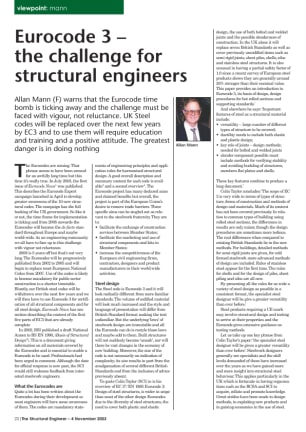 Eurocode 3 –thechallenge for structural engineers