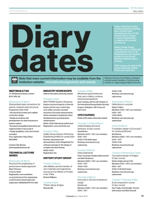 Diary dates (March 2019)