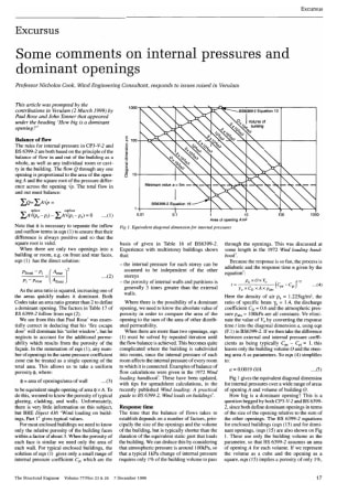 Some Comments on Internal Pressures and Dominant Openings