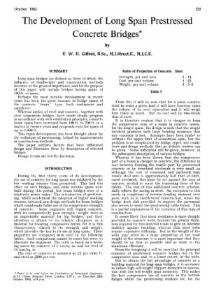 The Development of Long Span Prestressed Concrete Bridges