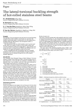 The Lateral-Torsional Buckling Strength of Hot-Rolled Stainless Steel Beams