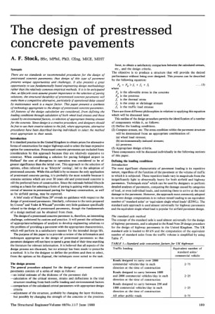 The Design of Prestressed Concrete Pavements