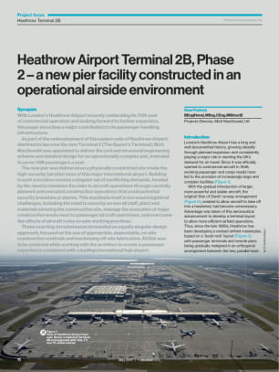 Heathrow Airport Terminal 2B, Phase 2 – a new pier facility constructed in an operational airside environment