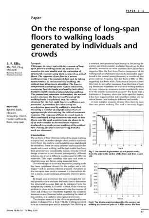 On the Response of Long-Span Floors to Walking Loads Generated by Individuals and Crowds