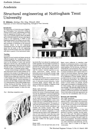 Academia. Structural Engineering at Nottingham Trent University
