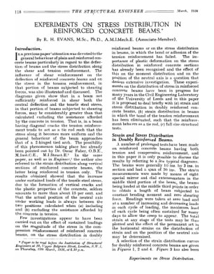 Experiments on Stress Distribution in Reinforced Concrete Beams
