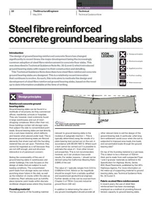 Technical Guidance Note (Level 2, No. 11): Steel fibre reinforced concrete ground bearing slabs