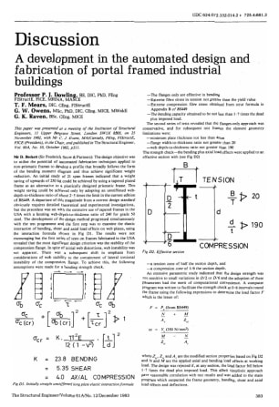 Discussion on A Development in the Automated Design and Fabrication of Portal Framed Industrial Buil