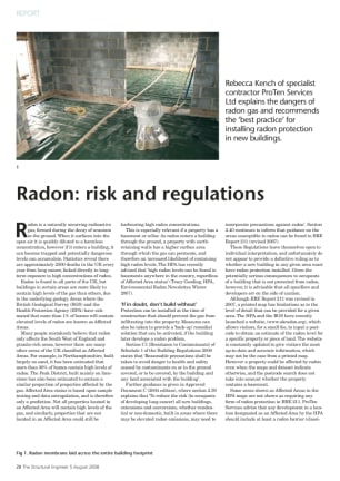 Radon: risk and regulations