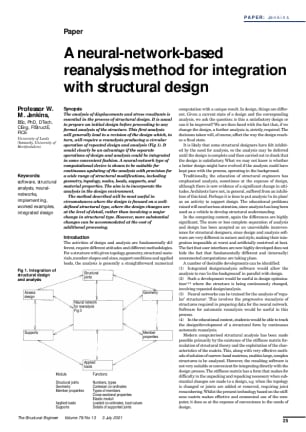 Aneural-network-based reanalysis method for integration with structural design