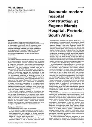 Economic Modern Hospital Construction at Eugene Marais Hospital, Pretoria, South Africa
