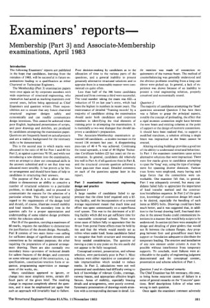 Examiners' Reports - Membership (Part 3) and Associate-Membership Examinations, April 1983