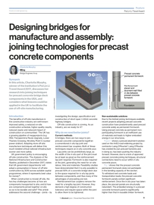 Designing bridges for manufacture and assembly: joining technologies for precast concrete components