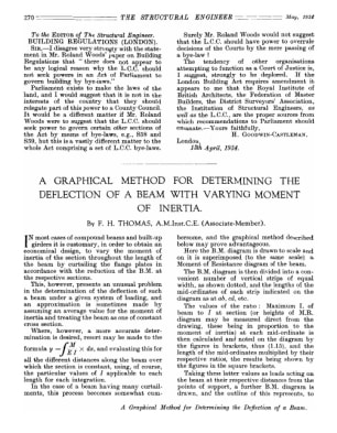 A Graphical Method for Determining the Deflection of a Beam With Varying Moment of Inertia