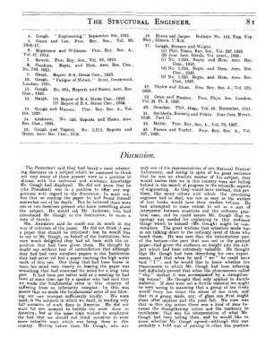 Discussion on Some modern Views on the Fatigue of Metals by H.J. Gough
