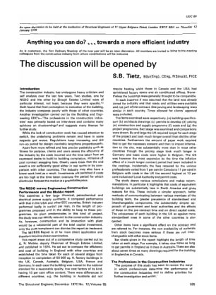 Discussion on Anything You Can Do?.....Towards a More Efficient Industry