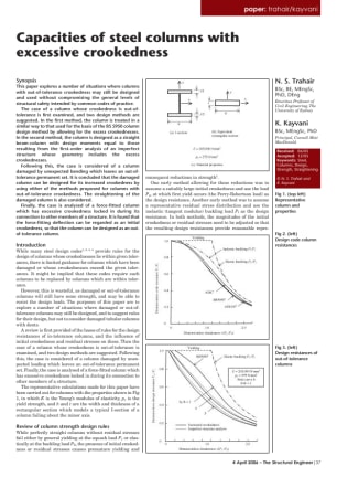 Capacities of steel columns with excessive crookedness