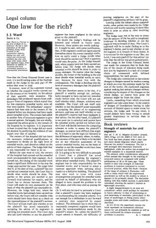Legal Column. One Law for the Rich?